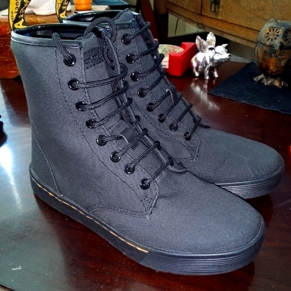 doc martens canvas boots womens size 8..mens size 7